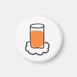 Aimant Jus d'orange sur dessous de verre en forme de nuag