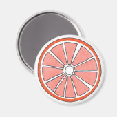 Aimant Jus Florida Orange Citrus Fruit Slice (Recto/Verso)
