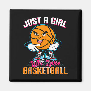 Aimant Just A Girl Who Love Basketball Citation pour Bask