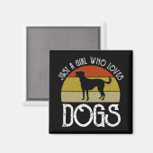 Aimant Just A Girl Who Loves Dogs (Recto/Verso)