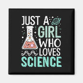 Aimant Just A Girl Who Loves Science Back To School Kids (Devant)