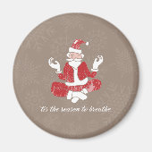 Aimant Just Breathe Yoga Santa (Devant)
