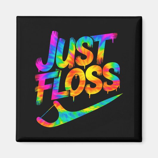 Aimant Just Floss Funny Dental Oral Hygienist Rdh Dentist (Devant)