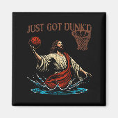 Aimant Just Got Dunked Funny Baptism Jesus Christian Bask (Devant)