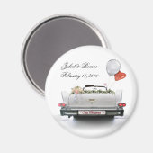 Aimant Just Married (personnalisable) (Recto/Verso)