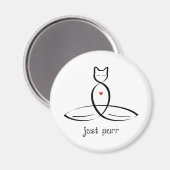 Aimant Just Purr - Texte de style élégant. (Recto/Verso)