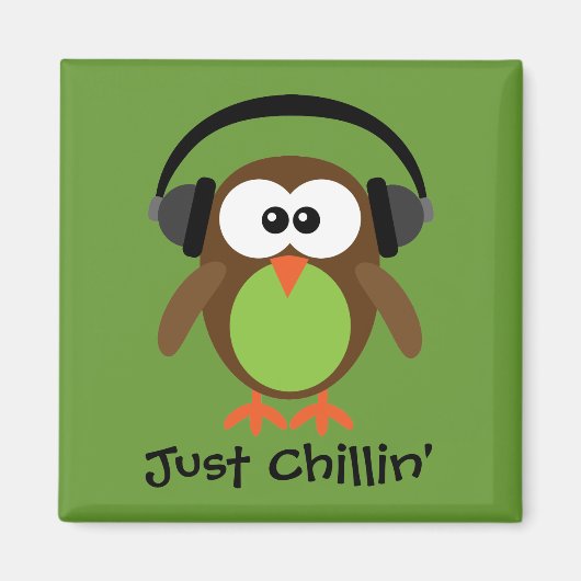 Aimant Juste Chillin Owen Avec Casque (Devant)