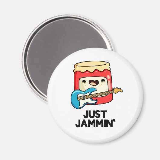 Aimant Juste Jammin Funny Rocker Jam Pun (Recto/Verso)
