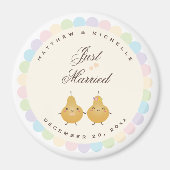 Aimant Juste Marié Mignonne Parfait Mariage Paire Faveur (Devant)