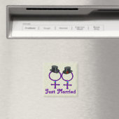 Aimant Juste marié officiellement lesbienne (In Situ (Lave-vaisselle))