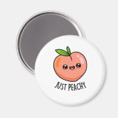 Aimant Juste Peachy Funny Peach Pun (Recto/Verso)