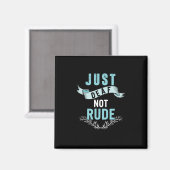 Aimant Juste Sourds Pas Impolis Ruban Jaune de Sensibilis (Recto/Verso)