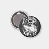 Aimant Juste un autre chapitre Skeleton Reader amusant (Recto/Verso)