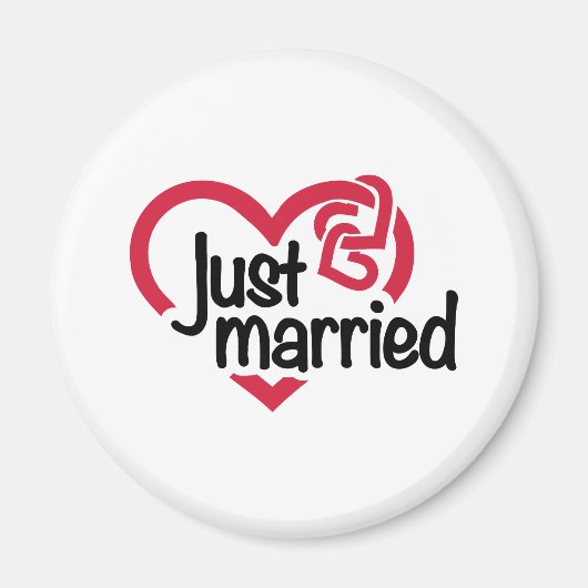 Aimant Juste un coeur marié (Devant)