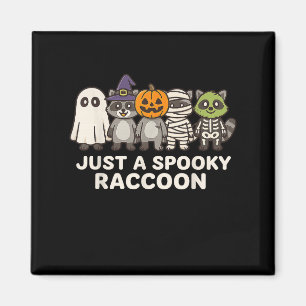 Aimant Juste Un Costume De Raccoon Effrayant D'Halloween
