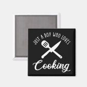 Aimant Juste un garçon qui aime la Cuisine (Recto/Verso)