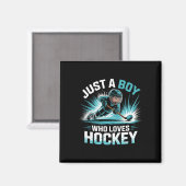 Aimant Juste un garçon qui aime le hockey _2 (Recto/Verso)