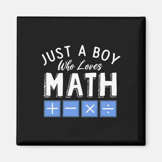 Aimant Juste Un Garçon Qui Aime Les Maths Algèbre Drôle D (Devant)