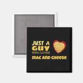 Aimant Juste un gars qui aime le mac et le fromage (Recto/Verso)
