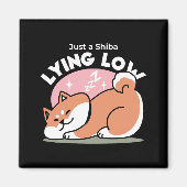 Aimant Juste un Shiba allongé bas : mignonne conception S (Devant)