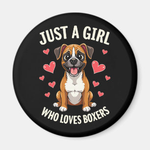 Aimant Juste une fille qui adore les Boxers