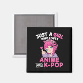 Aimant Juste Une Fille Qui Aime Anime Et K-Pop Cute Kpop  (Recto/Verso)