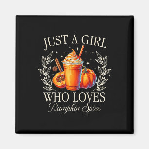 Aimant Juste Une Fille Qui Aime Citrouille Épice Automne