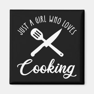 Aimant Juste une fille qui aime la Cuisine