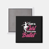 Aimant Juste Une Fille Qui Aime La Danse De Ballet (Recto/Verso)