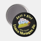 Aimant Juste une fille qui aime la tarte meringue au citr (Recto/Verso)