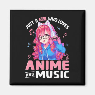 Aimant Juste une fille qui aime l'Anime et la musique Gif