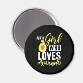 Aimant Juste Une Fille Qui Aime L'Avocado (Recto/Verso)