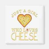 Aimant Juste une fille qui aime le fromage (Devant)