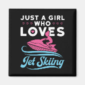 Aimant Juste une fille qui aime le Jet Ski (Devant)