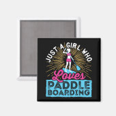 Aimant Juste une fille qui aime le paddle SUP femmes (Recto/Verso)