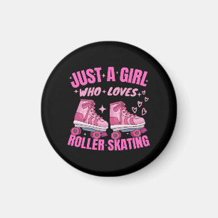 Aimant Juste Une Fille Qui Aime Le Patin À Roulettes