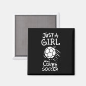 Aimant Juste une fille qui aime le soccer (Recto/Verso)