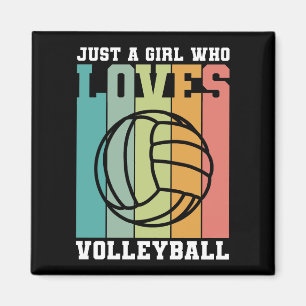 Aimant Juste une fille qui aime le volleyball