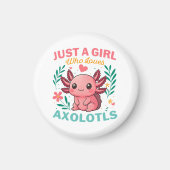 Aimant Juste une fille qui aime les axolotls (Devant)