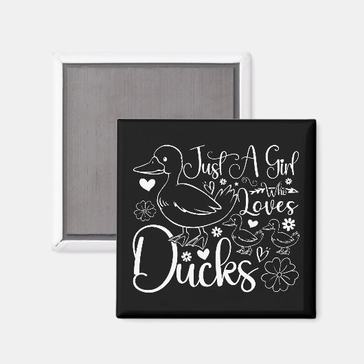 Aimant Juste Une Fille Qui Aime Les Canards Mignons Propr (Recto/Verso)