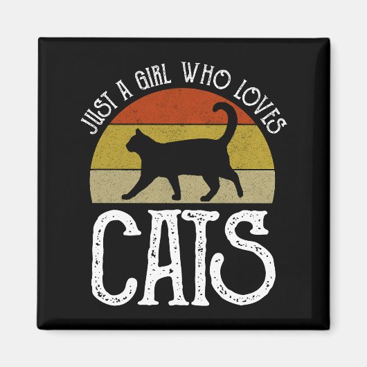 Aimant Juste Une Fille Qui Aime Les Chats (Devant)