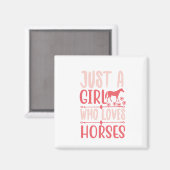 Aimant Juste une fille qui aime les chevaux (Recto/Verso)