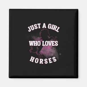 Aimant Juste Une Fille Qui Aime Les Chevaux Ride Athlétiq