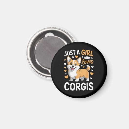 Aimant Juste Une Fille Qui Aime Les Corgis (Recto/Verso)