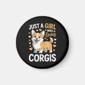 Aimant Juste Une Fille Qui Aime Les Corgis (Devant)