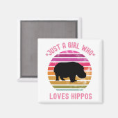 Aimant Juste Une Fille Qui Aime Les Hippes (Recto/Verso)