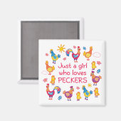 Aimant Juste une fille qui aime les pics (Recto/Verso)