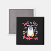 Aimant Juste une fille qui aime les pingouins (Recto/Verso)