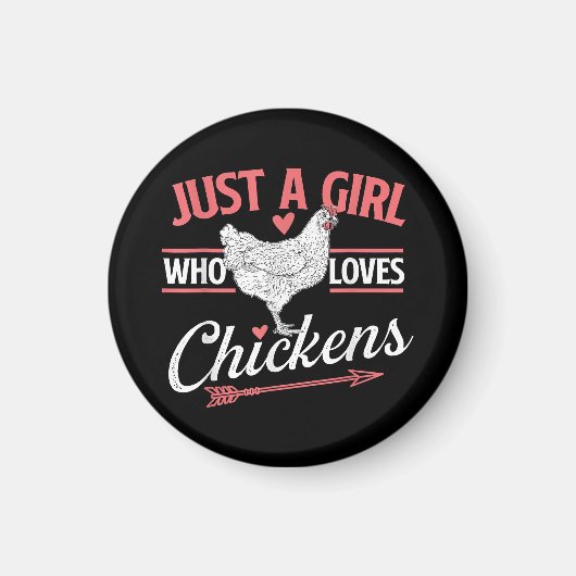 Aimant Juste Une Fille Qui Aime Les Poulets - Pou Louveur (Devant)