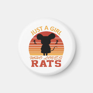 Aimant Juste une fille qui aime les rats